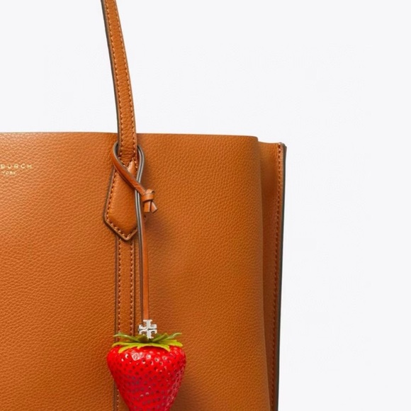 Tory Burch strawberry bag charm New Poppy $128 NEW with box 164955 - Picture 6 of 8